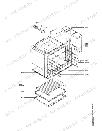 Взрыв-схема плиты (духовки) Juno JEH2530 W - Схема узла Oven